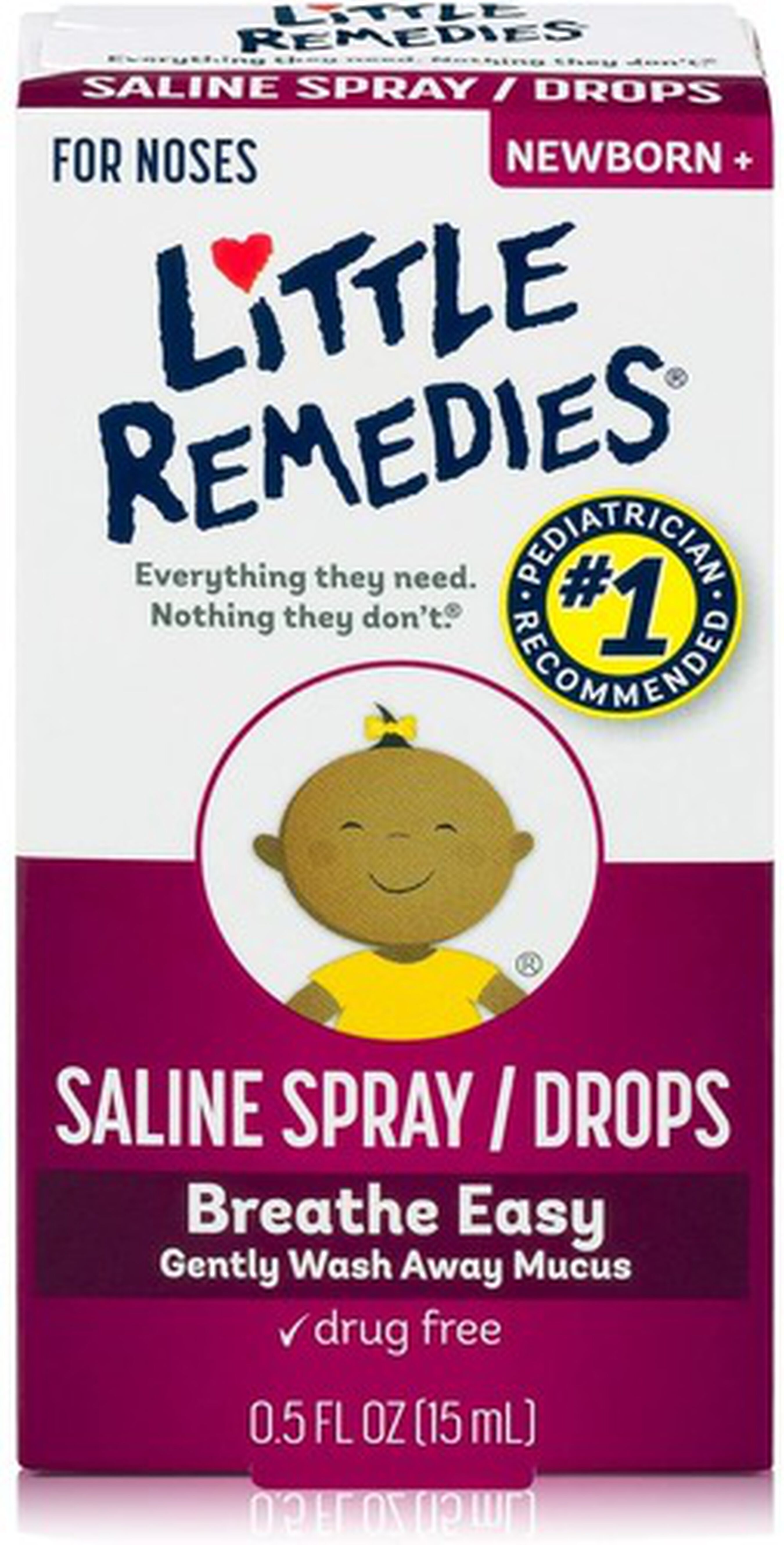 Little Remedies For Noses Saline Spray, 0.5 oz
