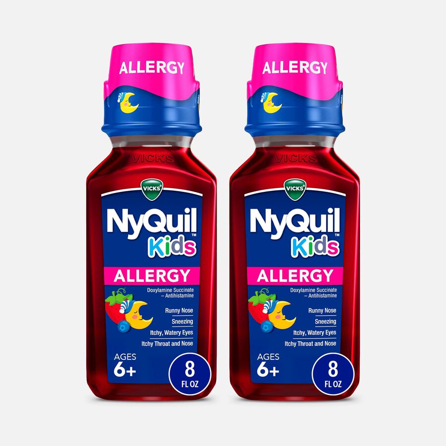 NyQuil Kids Allergy Solution, Berry, 8 fl oz. (2-Pack), , large image number 0