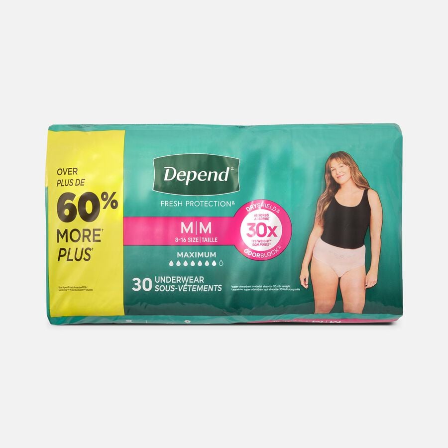 Depend Fresh Protection Adult Incontinence & Postpartum Bladder Leak Underwear for Women, , large image number 0