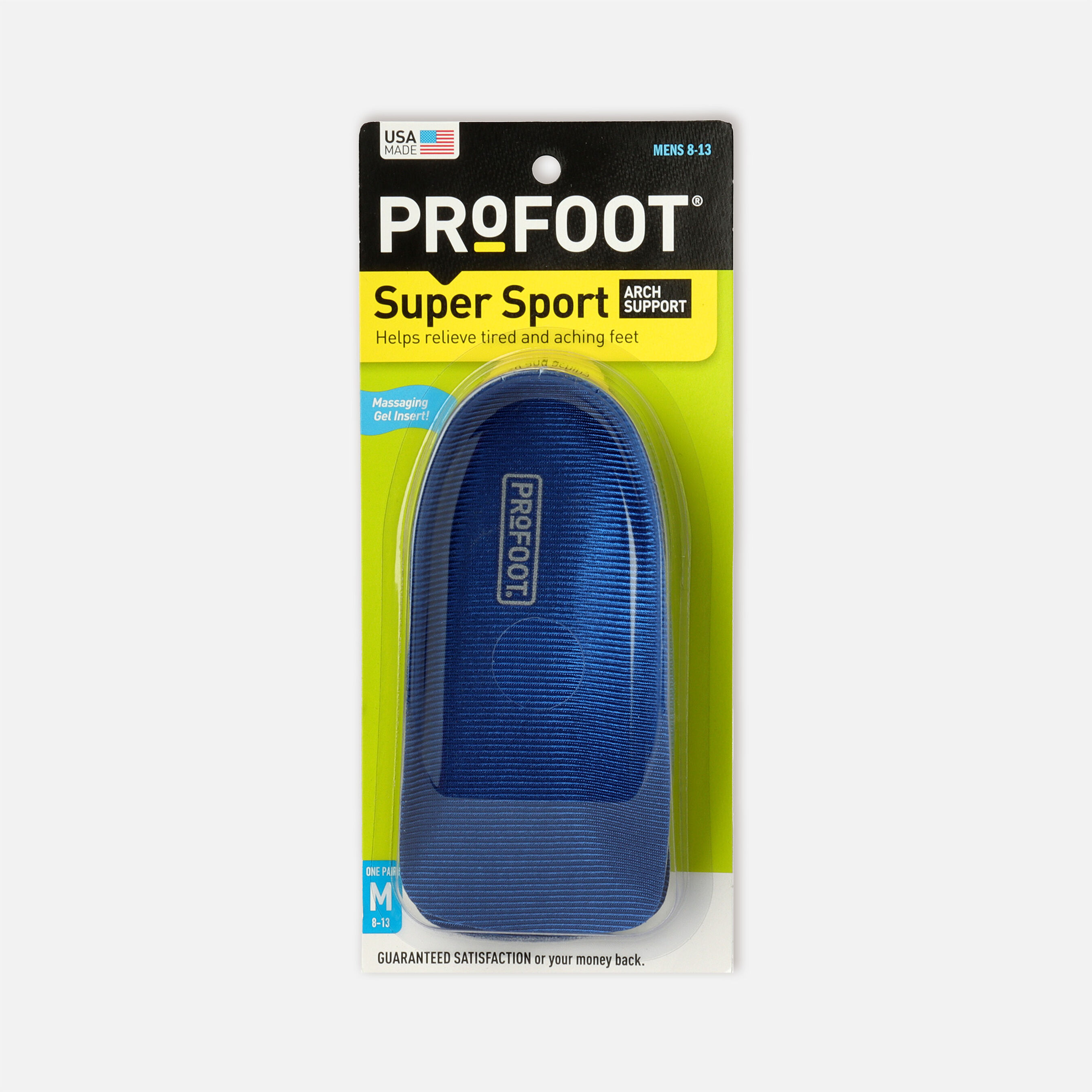 Profoot Care Super Sport Arch Support, Men's, 2 ea