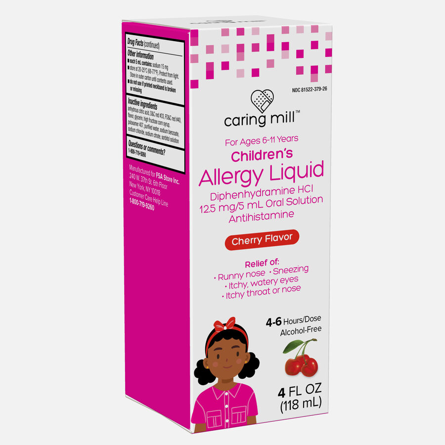 Caring Mill™ Children's Allergy Liquid, Cherry Flavor, 4 fl oz., , large image number 3