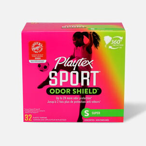 HSA Eligible  Playtex Sport Odor Shield Super Tampons
