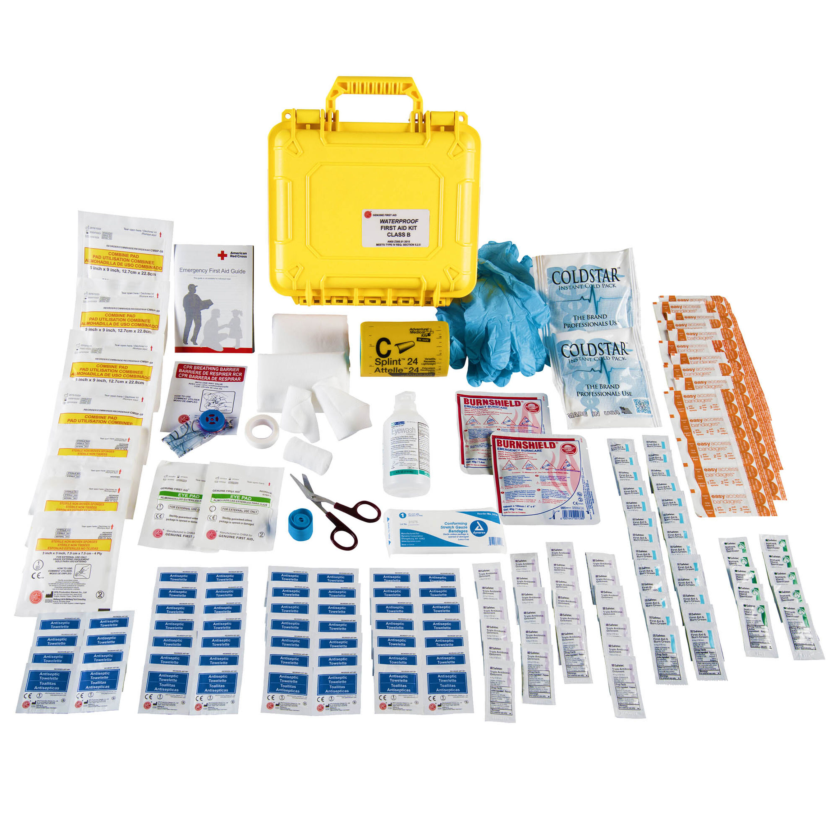 HSA Eligible Genuine First Aid Waterproof First Aid Kit Class B ANSI