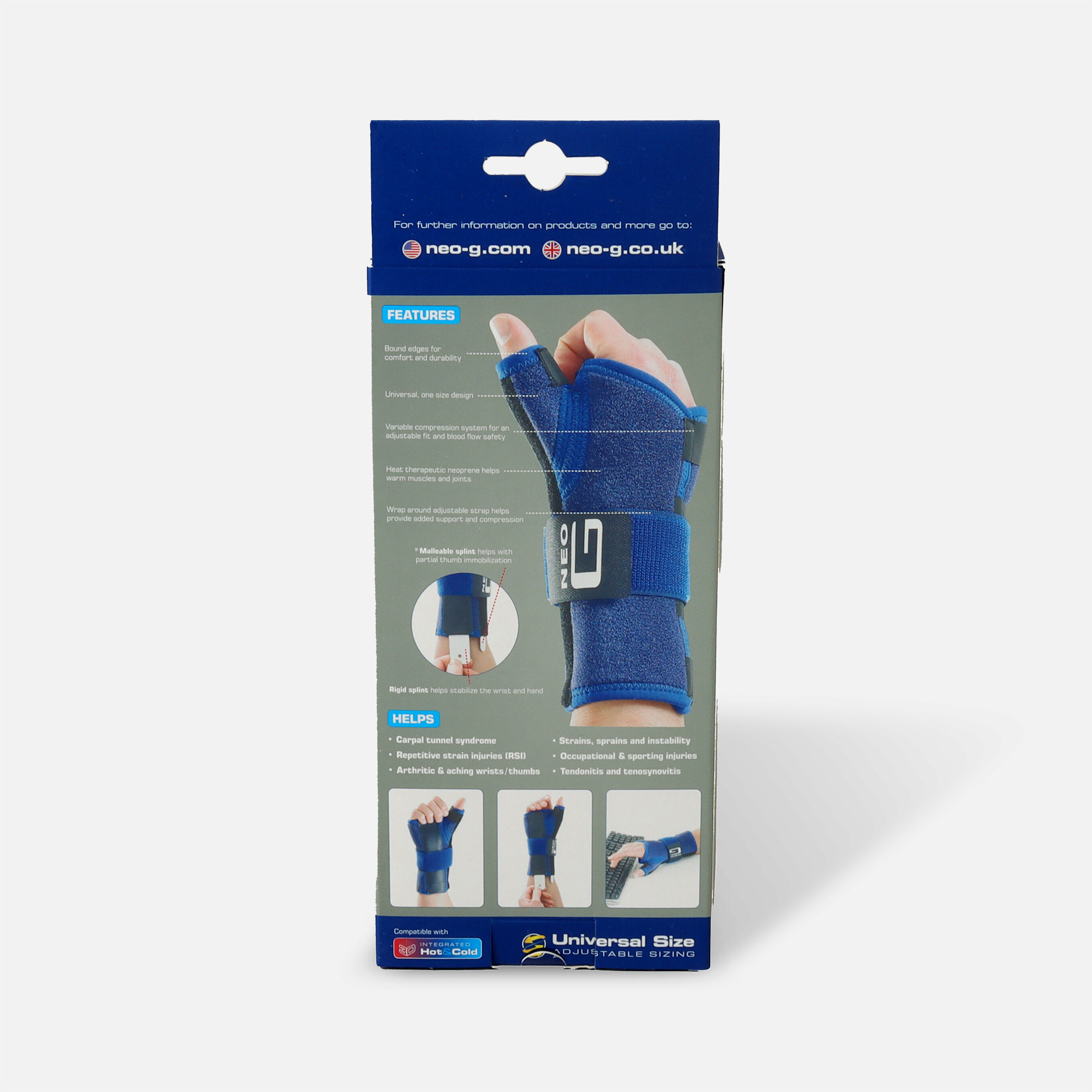 Neo G Stabilized Wrist & Thumb Brace One Size Right