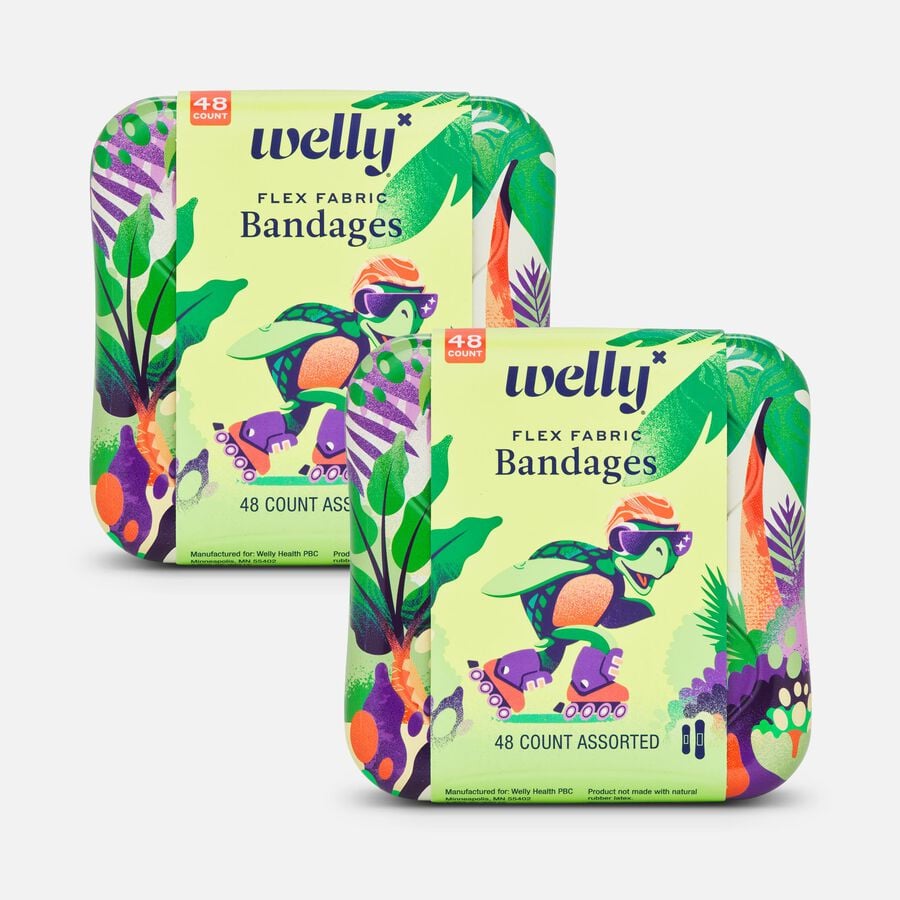 Welly Flex Fabric Bandages, Turtle Oasis, 48 ct. (2-Pack), , large image number 0