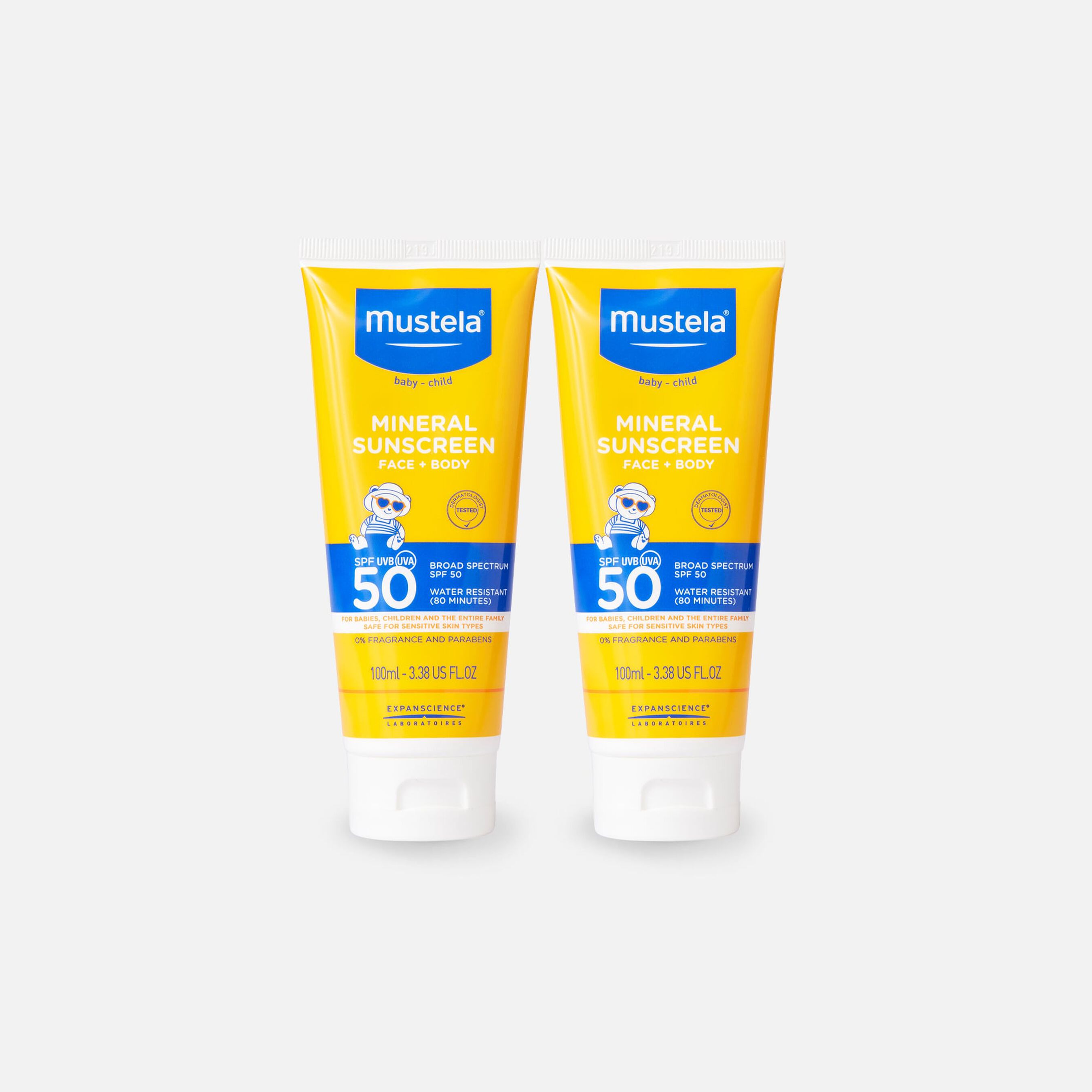 HSA Eligible Mustela Mineral Sunscreen Lotion, SPF 50, 3.38 oz. (2Pack