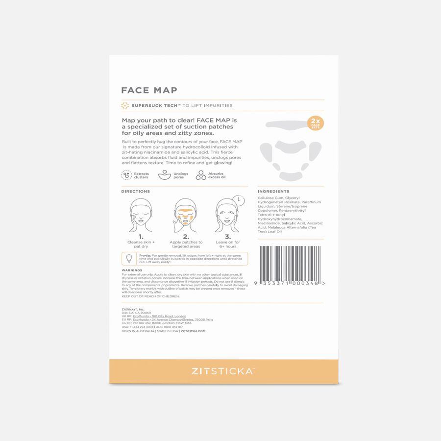 ZitSticka FACE MAP Targeted Extraction Patches, 2 ct., , large image number 1