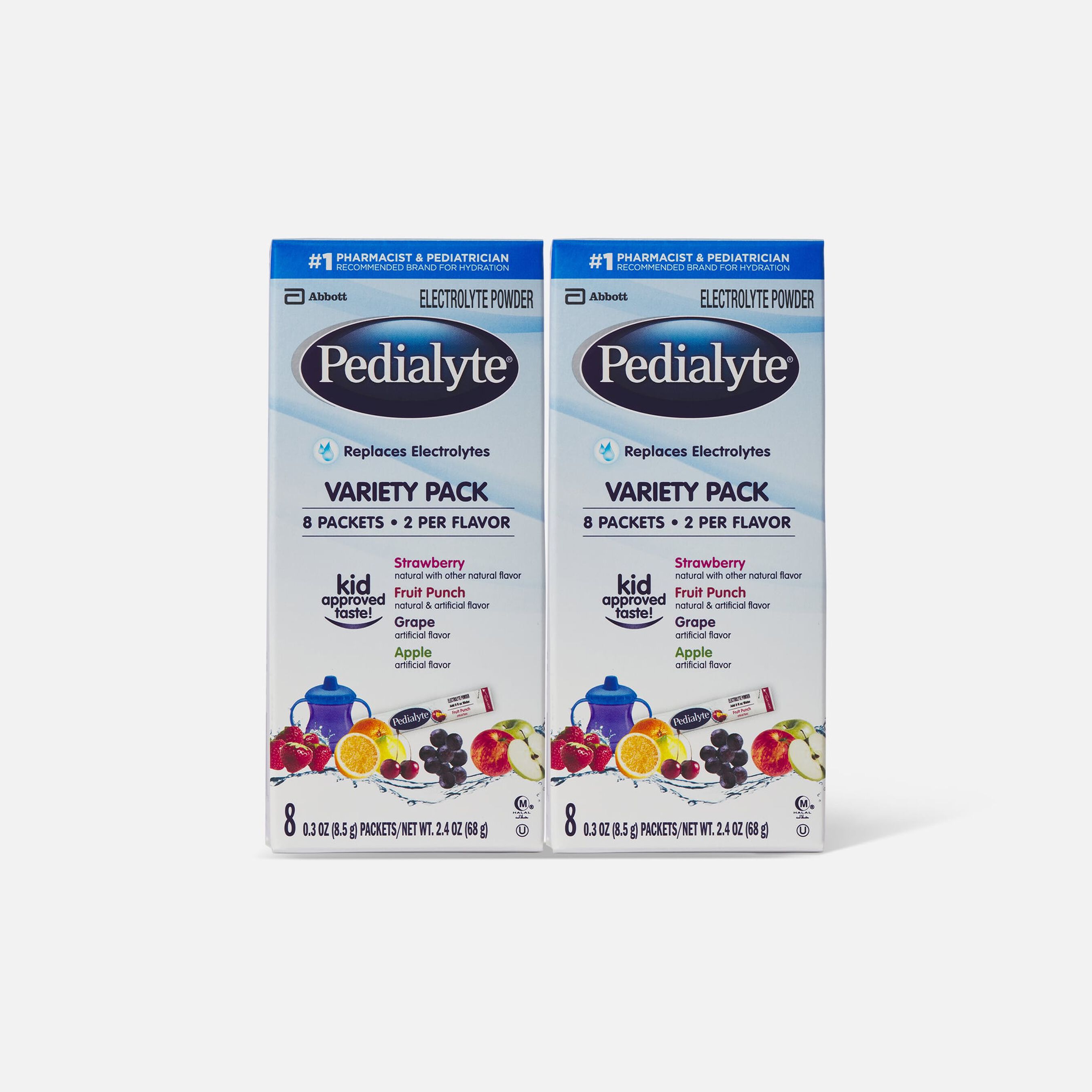 Pedialyte® Electrolyte Powder Pack Punch, Grape, Apple and Strawberry