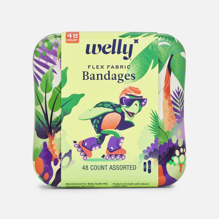 Welly Flex Fabric Bandages, Turtle Oasis, 48 ct., , large image number 0