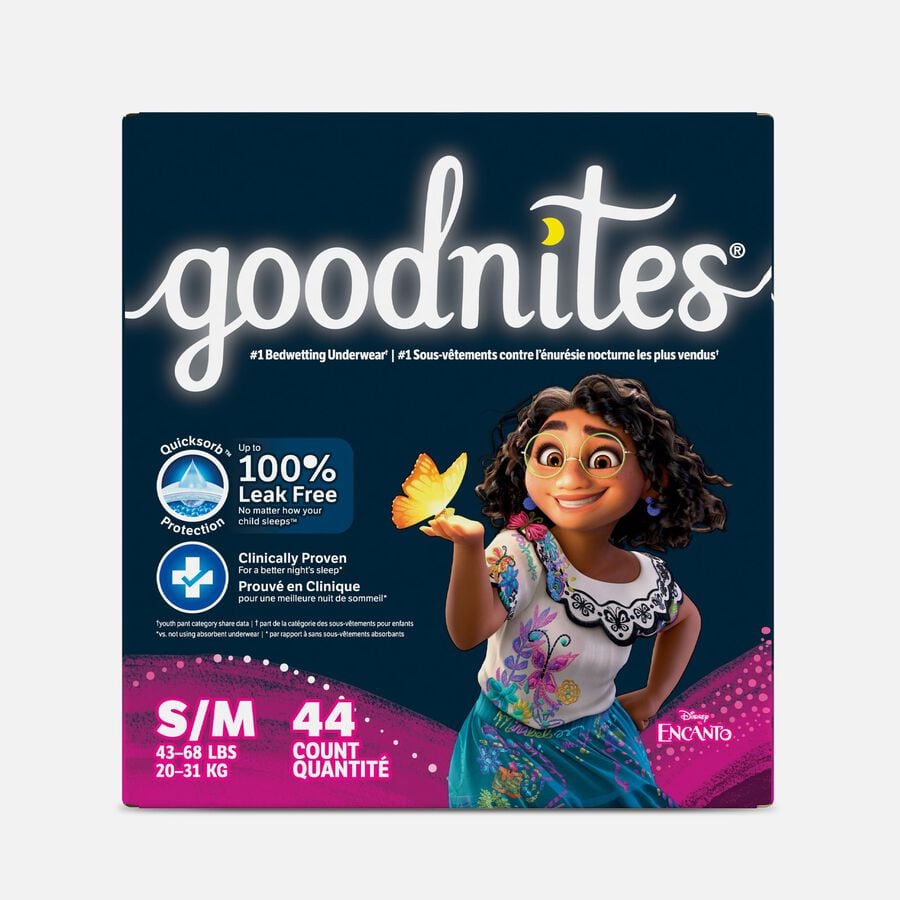 Goodnites Girls’ Nighttime Bedwetting Underwear, , large image number 0