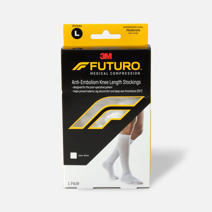 FUTURO Anti-Embolism Knee Length Stockings, , large image number 1