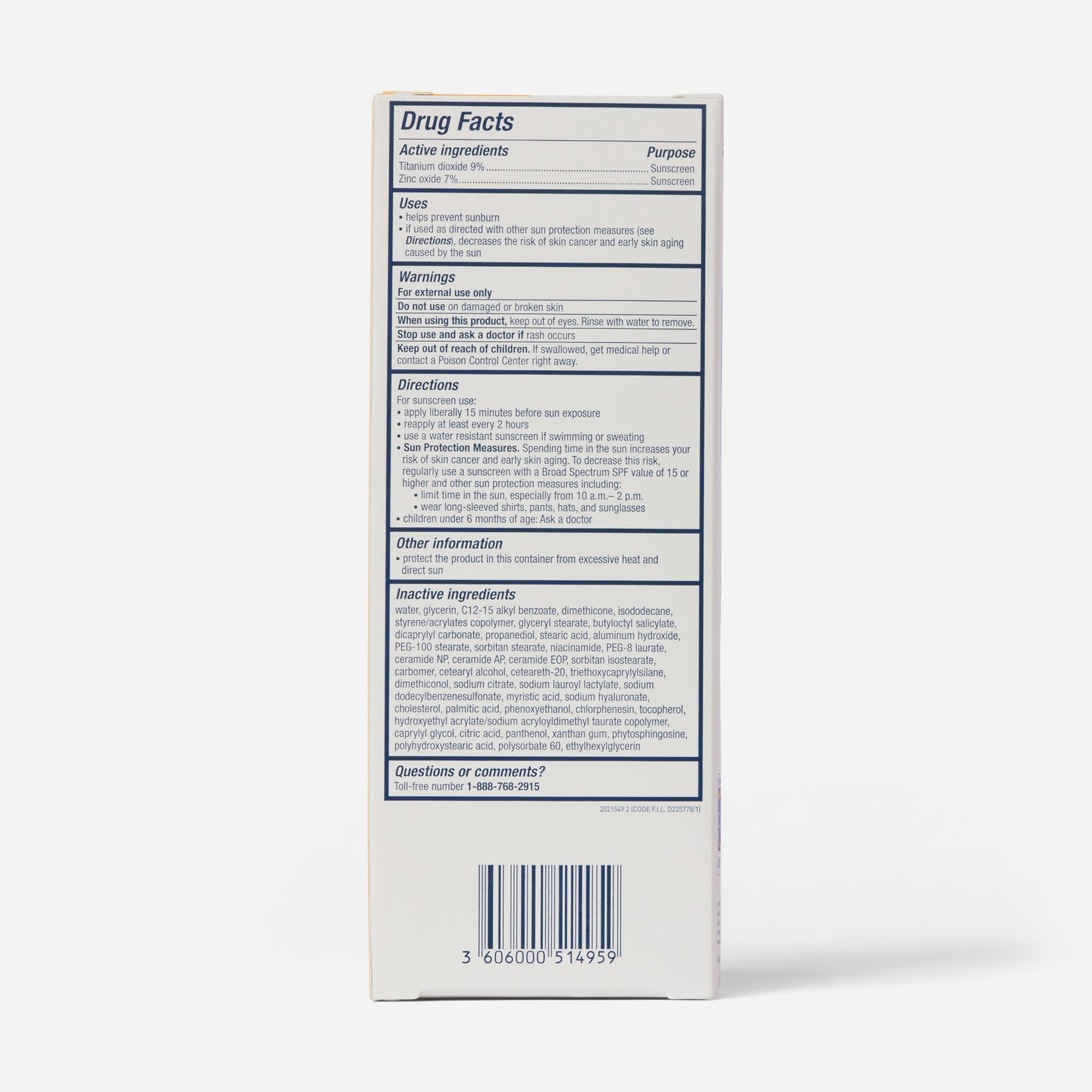 HSA Eligible CeraVe Hydrating Mineral Face Sunscreen, SPF 50, 2.5 fl oz