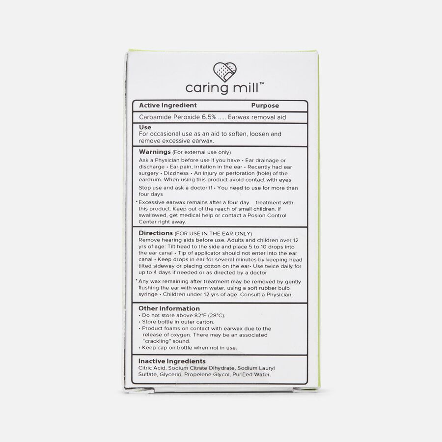 Caring Mill™ Ear Wax Removal Drops 6.5% Carbamide Peroxide, 0.5 oz. (2-Pack), , large image number 1