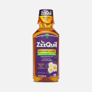 Vicks ZzzQuil Soothing Sleep Nighttime Sleep-Aid Liquid, Chamomile Honey, 12 fl oz.