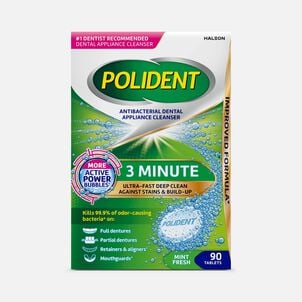 Polident 3 Minute Antibacterial Dental Appliance Cleanser Tablets, 90 ct.