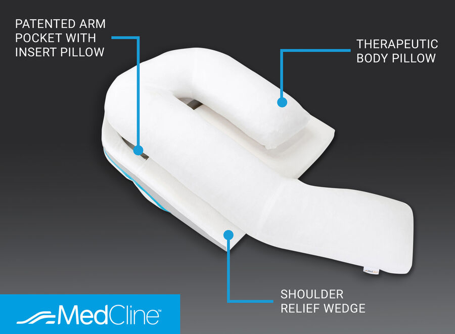 MedCline Shoulder Relief Pillow System + Extra Cases, Size Large, , large image number 2