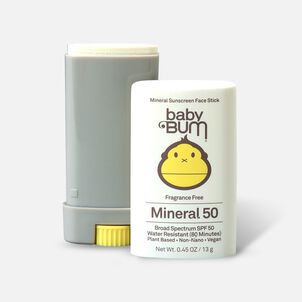 Baby Bum SPF 50 Mineral Sunscreen Face Stick, .45 oz.