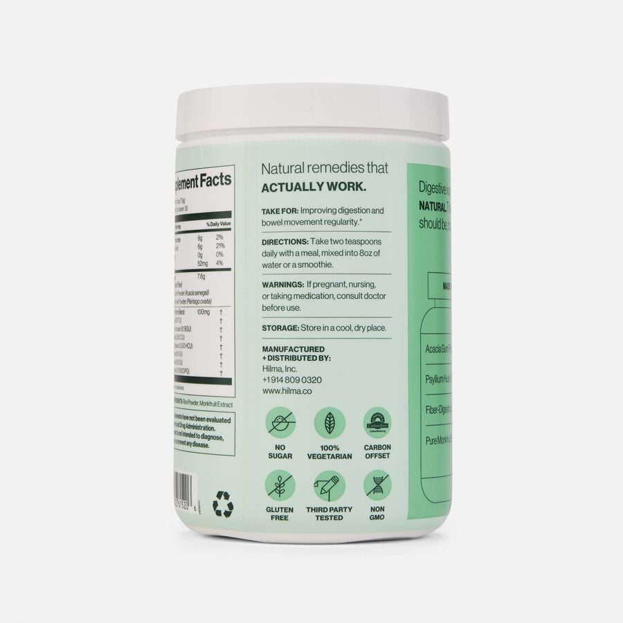 Hilma Daily Fiber Supplement + Digestive Enzymes, 10 oz., 30 servings, , large image number 2