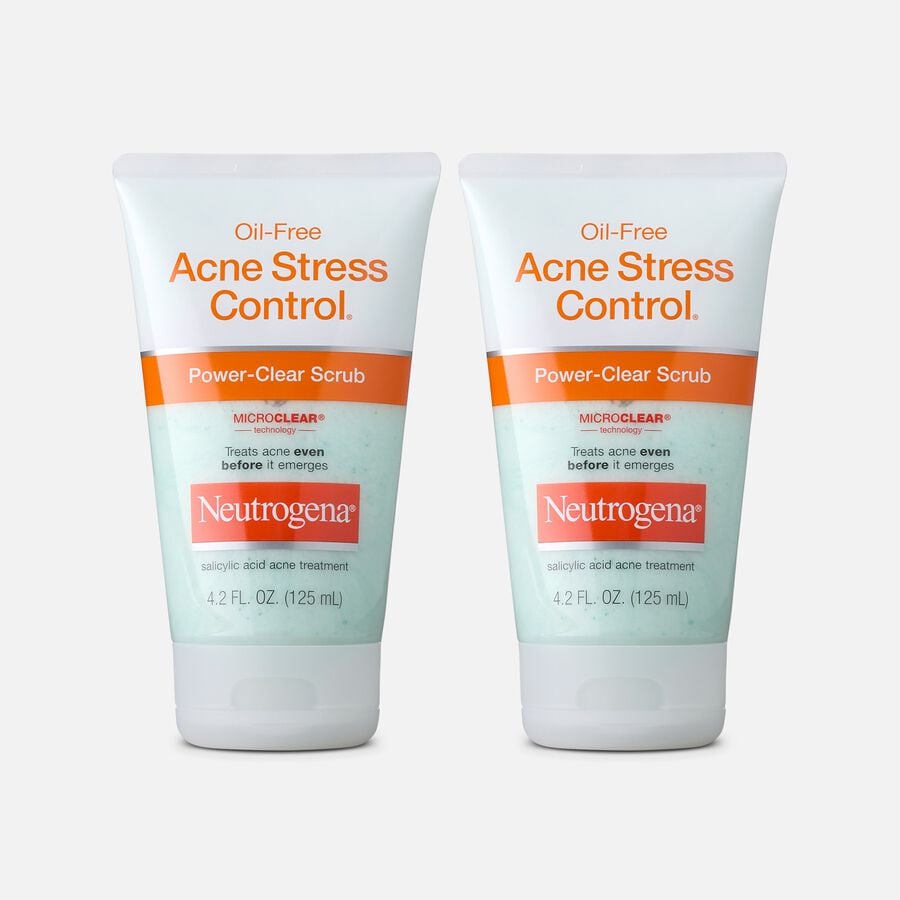 Neutrogena Oil-Free Acne Stress Control Power-Clear Scrub, 4.2 fl oz. (2-Pack), , large image number 0