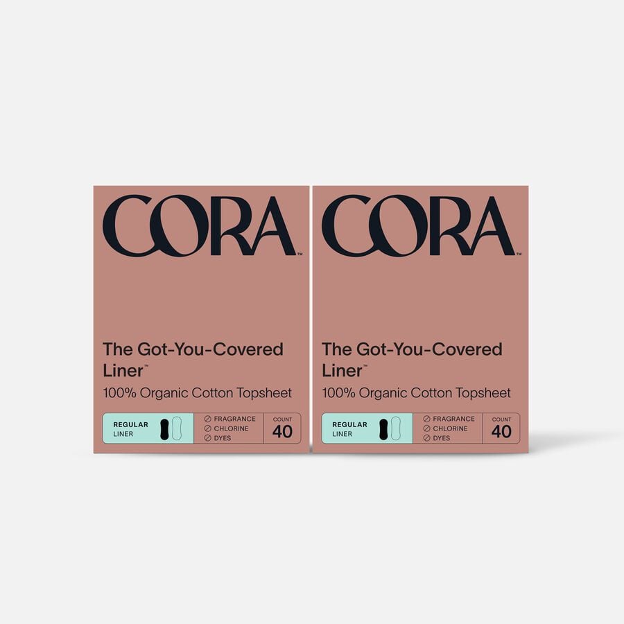 Cora Organic Cotton Ultra Thin Period Liners, 40 ct. (2-Pack), , large image number 0