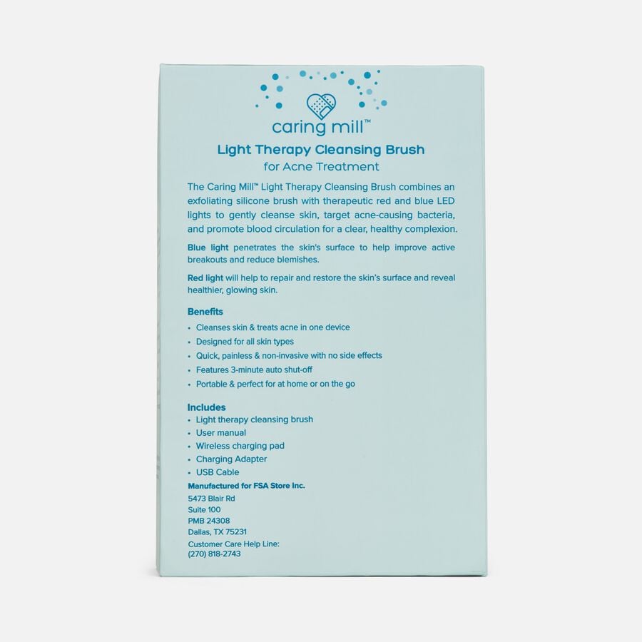 Caring Mill™ Light Therapy Acne Treatment Cleansing Brush, , large image number 2