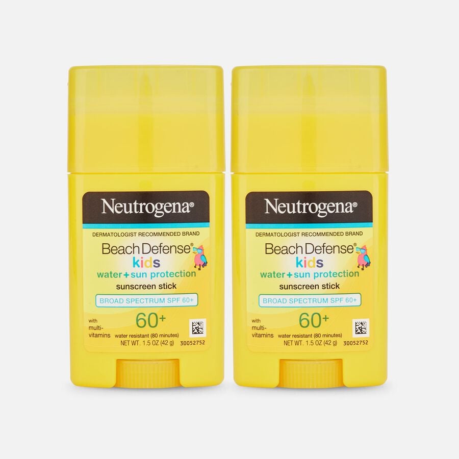 Neutrogena Beach Defense Kids Sunscreen Stick, SPF 60+, 1.5 oz. (2-Pack), , large image number 0