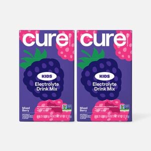 Cure Kids Hydrating Electrolyte Mix Pouch, Mixed Berry, 6 ct. (2-Pack)