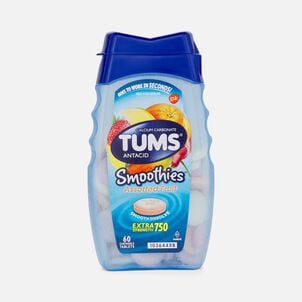 TUMS Smoothies Extra Strength Antacid Chewable Tablets, Assorted Fruit, 60 ct.