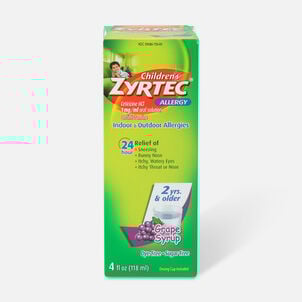 Children's Zyrtec 24-Hour Indoor & Outdoor Allergy Relief Liquid, Grape, 4 fl oz.