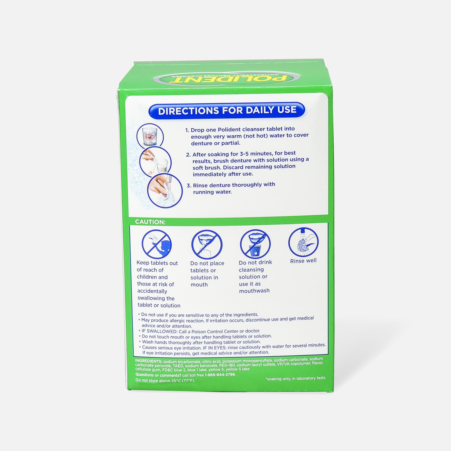 HSA Eligible Polident 3 Minute Antibacterial Denture Cleanser Tablets