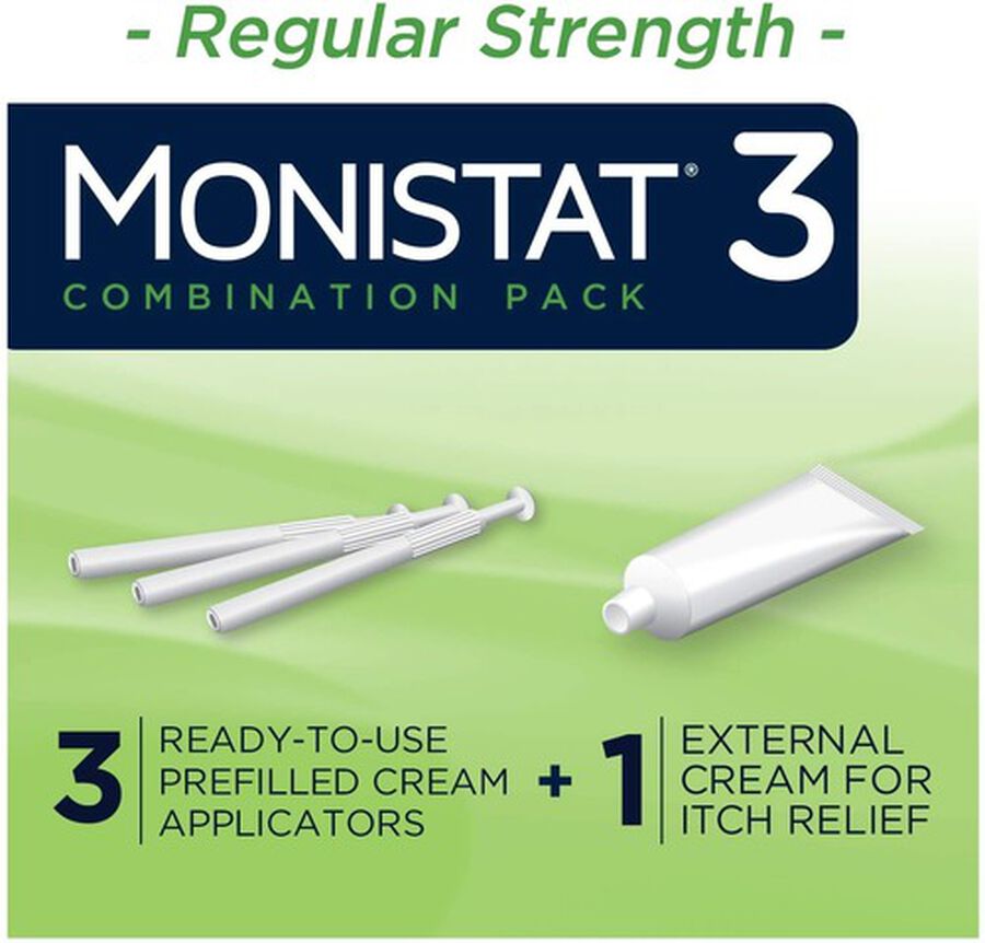 Monistat 3, Cure and Itch Relief, Prefilled Cream, , large image number 2