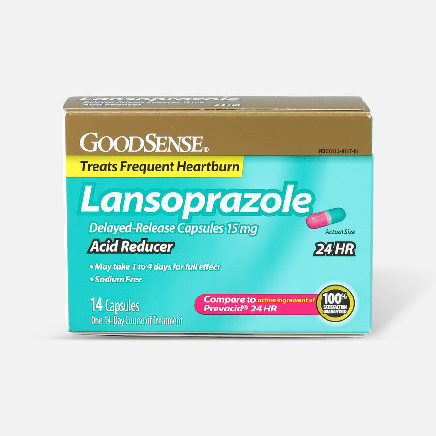 GoodSense® Acid Reducer, Lansoprazole Delayed Release Capsules, 15 mg, , large image number 0