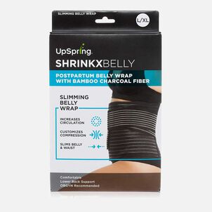 Shrinkx Belly Postpartum Belly Wrap with Bamboo Charcoal Fiber, Black