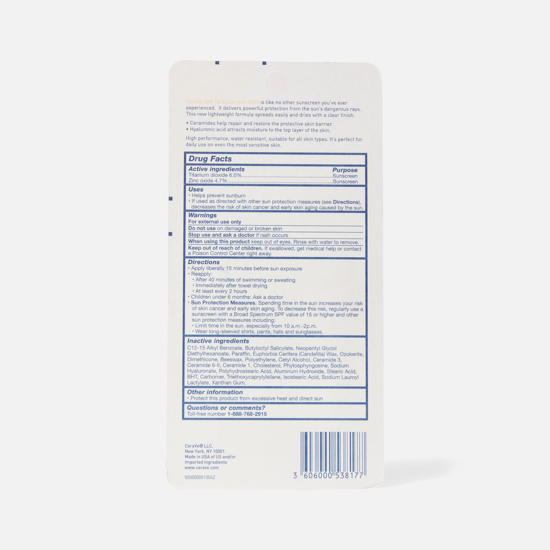 HSA Eligible CeraVe Sunscreen Stick SPF 50 HSA Eligible