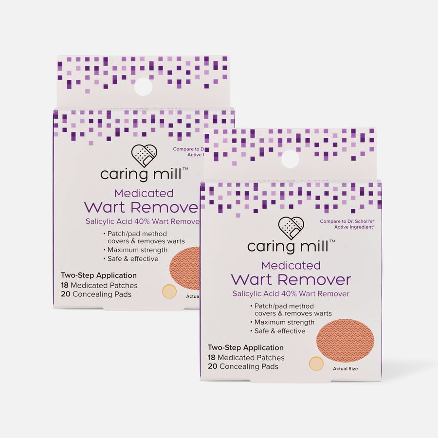 Caring Mill™ Wart Remover Medicated Discs,18 ct. Medicated Patches and 20 Concealing Pads (2-Pack), , large image number 0