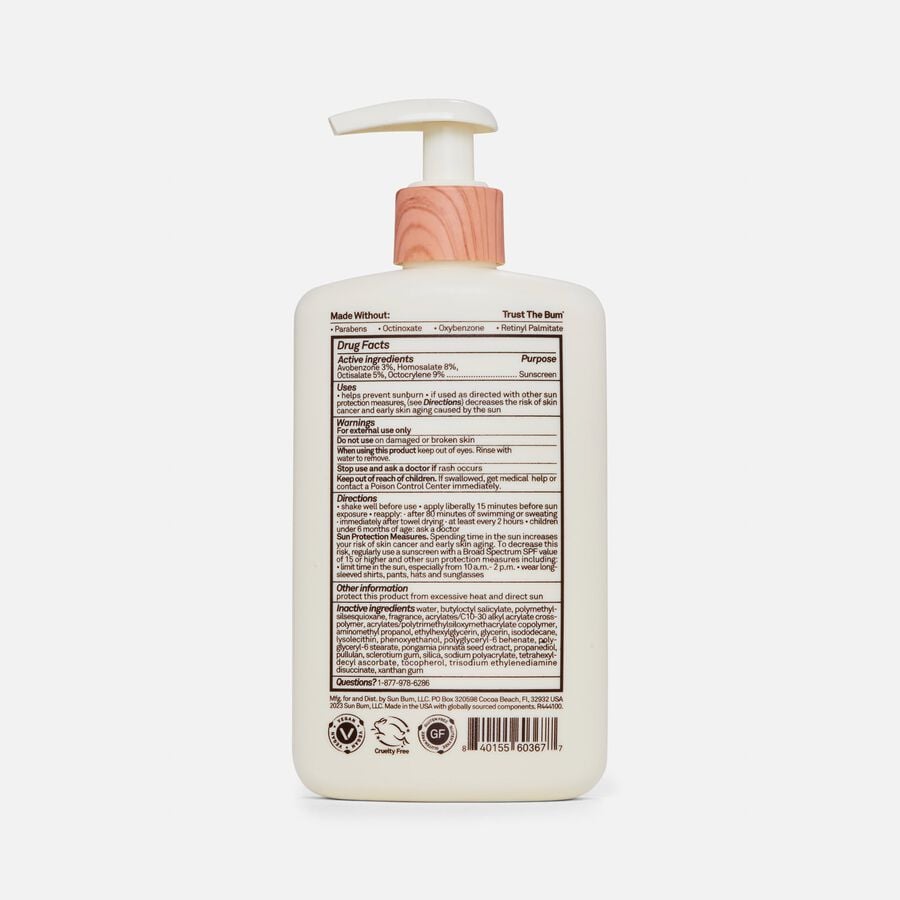 Sun Bum Daily Body Lotion, SPF 50, 8 oz., , large image number 1