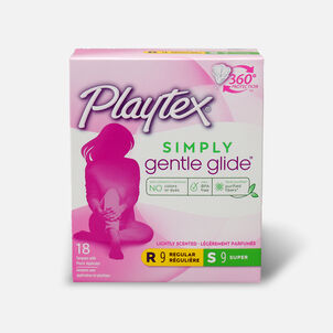 Playtex Gentle Glide Tampons, Lightly Scented Multipack, 18 ct. (Reg/Super)