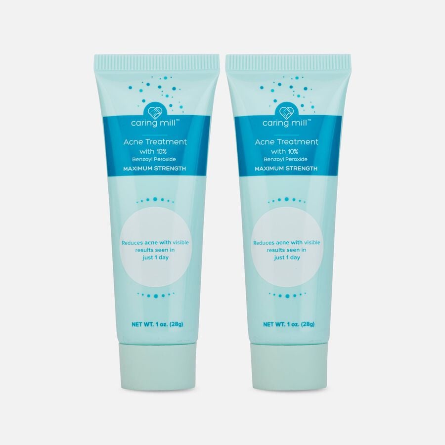 Caring Mill™ Acne Treatment, 10% Benzoyl Peroxide, 1 oz. (2-Pack), , large image number 0