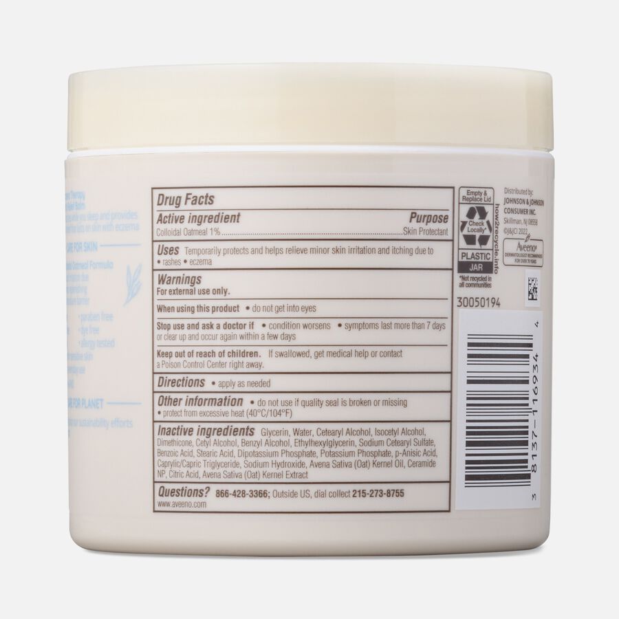 Aveeno Eczema Therapy Nighttime Itch Relief Balm Jar, 11 oz., , large image number 1