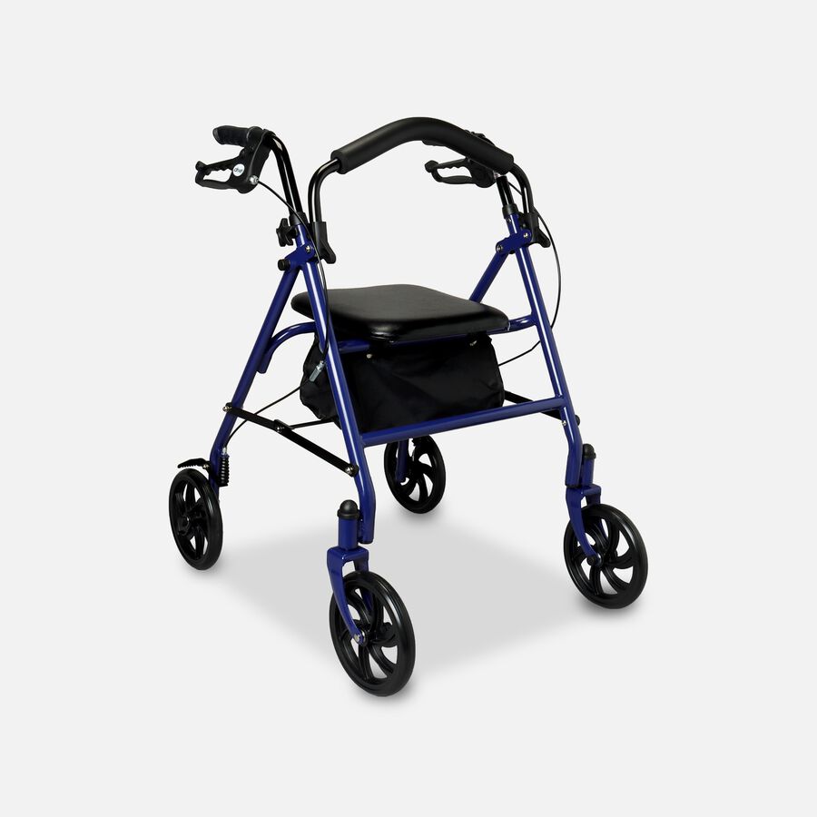 Drive Durable Four Wheel Rollator, 7.5" Casters, Blue, Blue, large image number 2