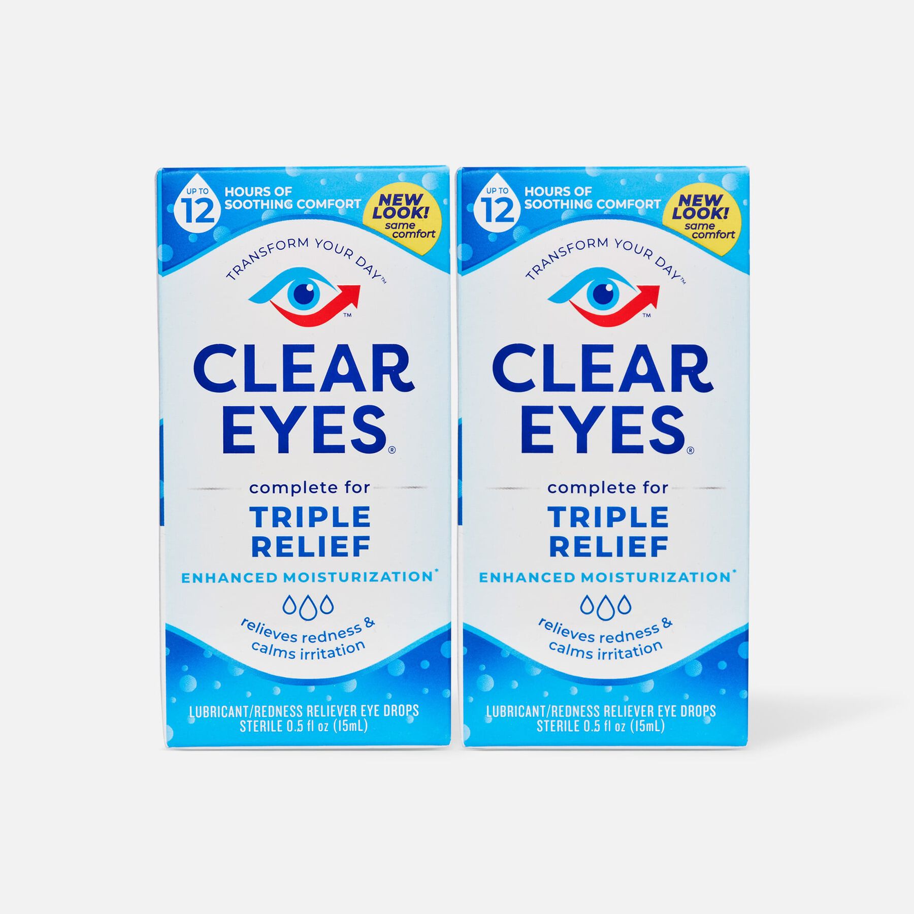 HSA Eligible Clear Eyes Triple Action Drops, .5 oz. (2Pack) HSA Eligible