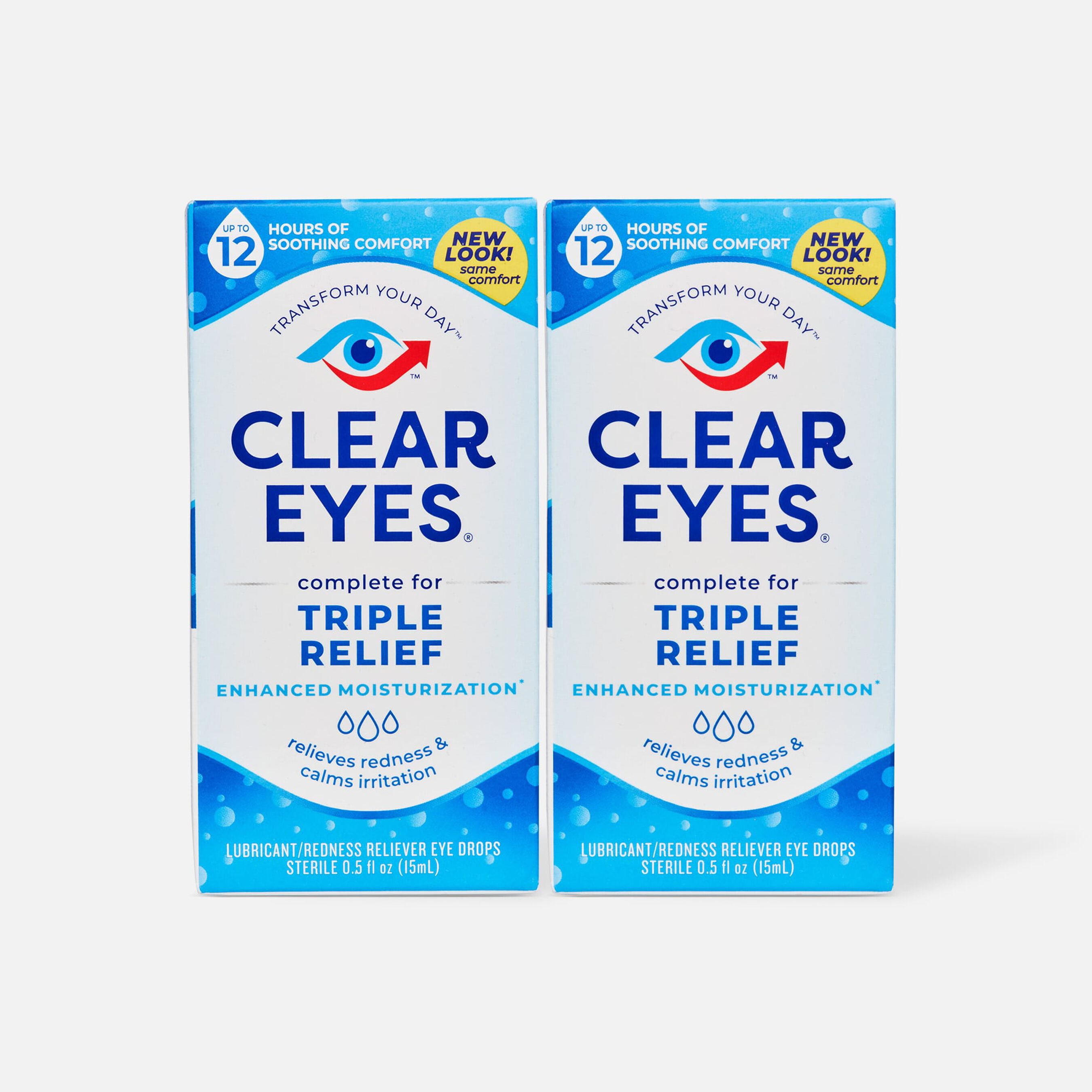 HSA Eligible Clear Eyes Triple Action Drops, .5 oz. (2Pack) HSA Eligible