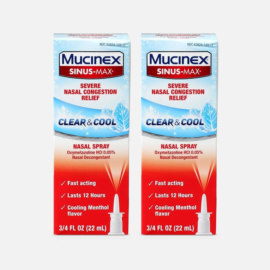 Mucinex Sinus-Max Nasal Spray Clear and Cool, .75 oz. (2-Pack), , large image number 0