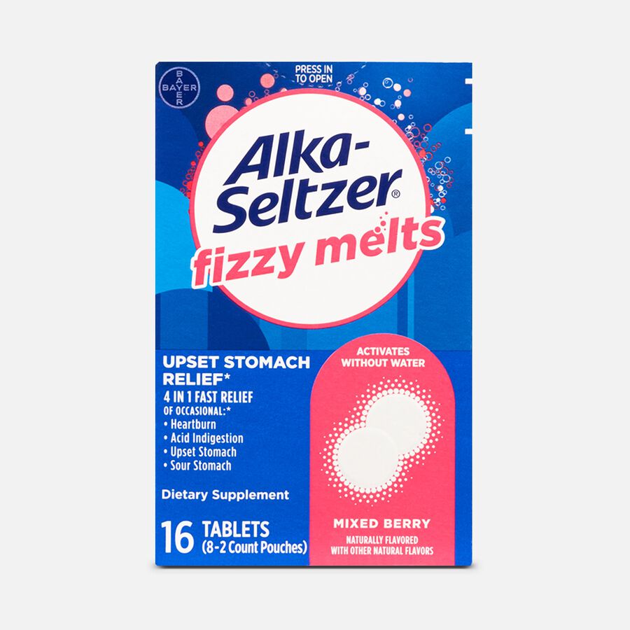 HSA Eligible Alka-Seltzer® Fizzy Melts Upset Stomach Relief, Mixed