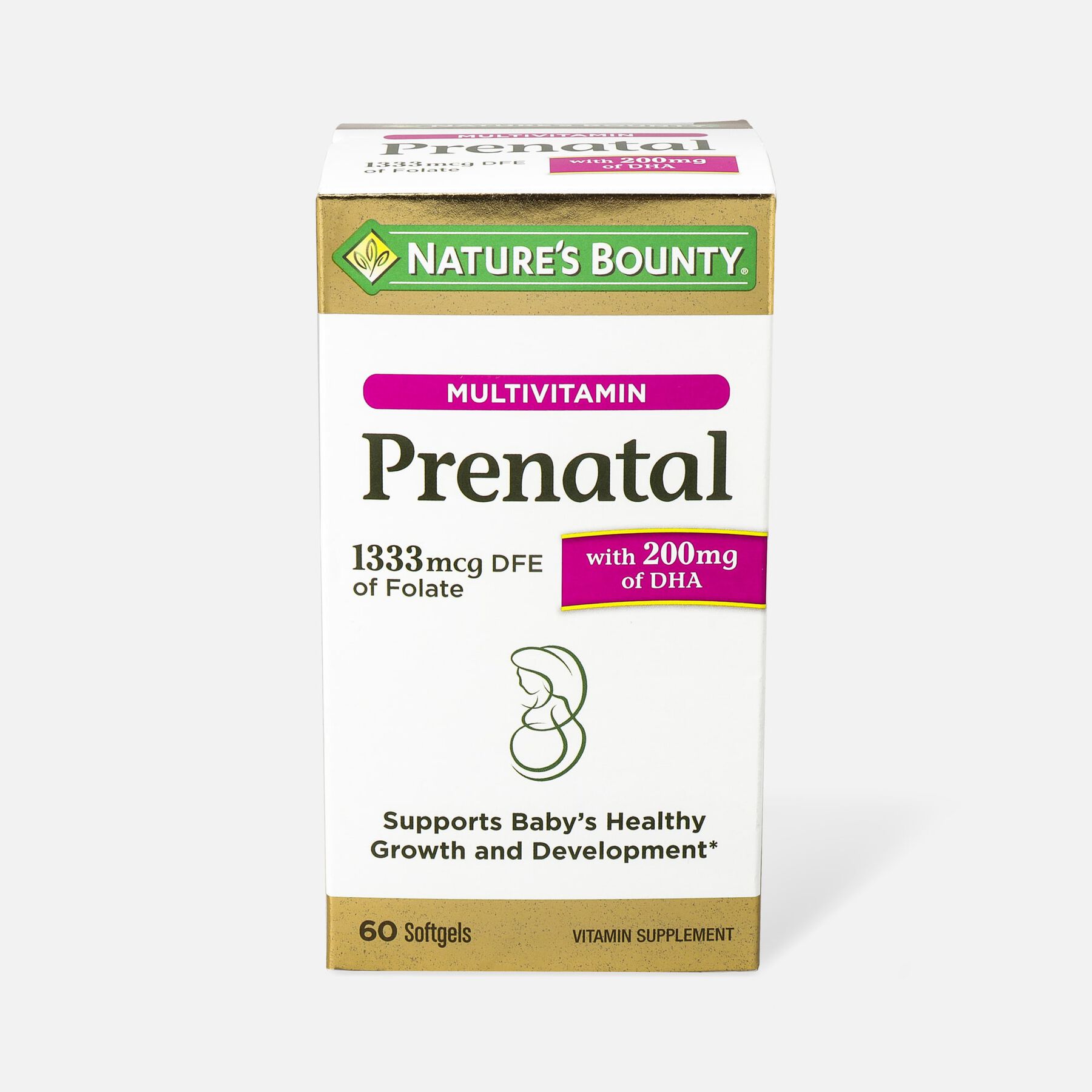 HSA Eligible Nature's Bounty Prenatal Multivitamin Softgels, 60 ct