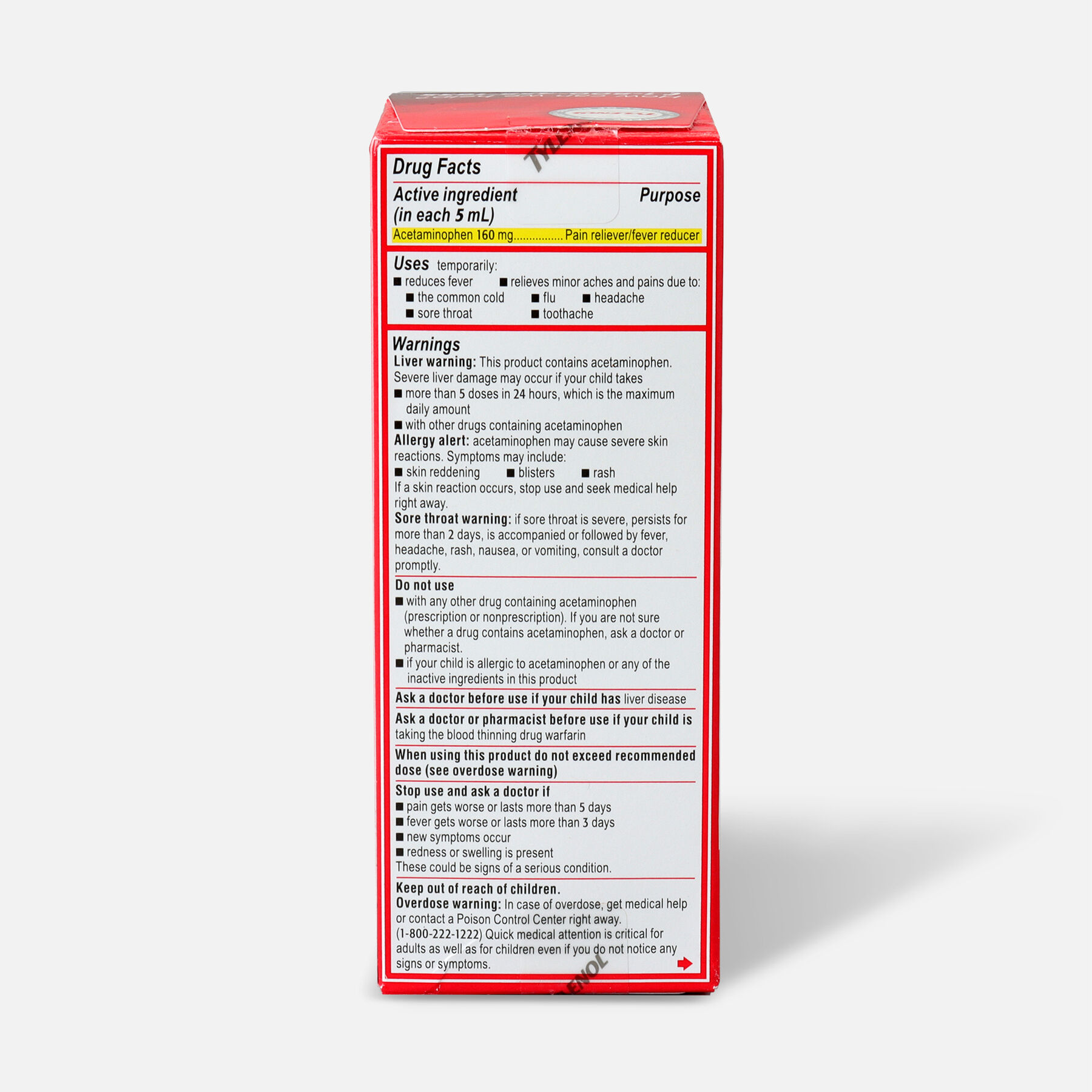 HSA Eligible Tylenol Children's Pain and Fever Reliever, Dye Free