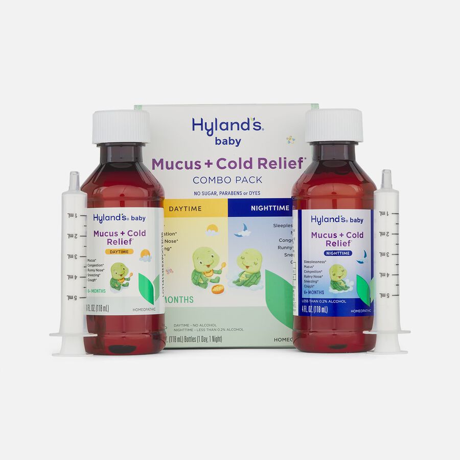 Hyland's Baby Mucus + Cold Relief Day & Night Combo Pack, Two 4 oz. Bottles, , large image number 0