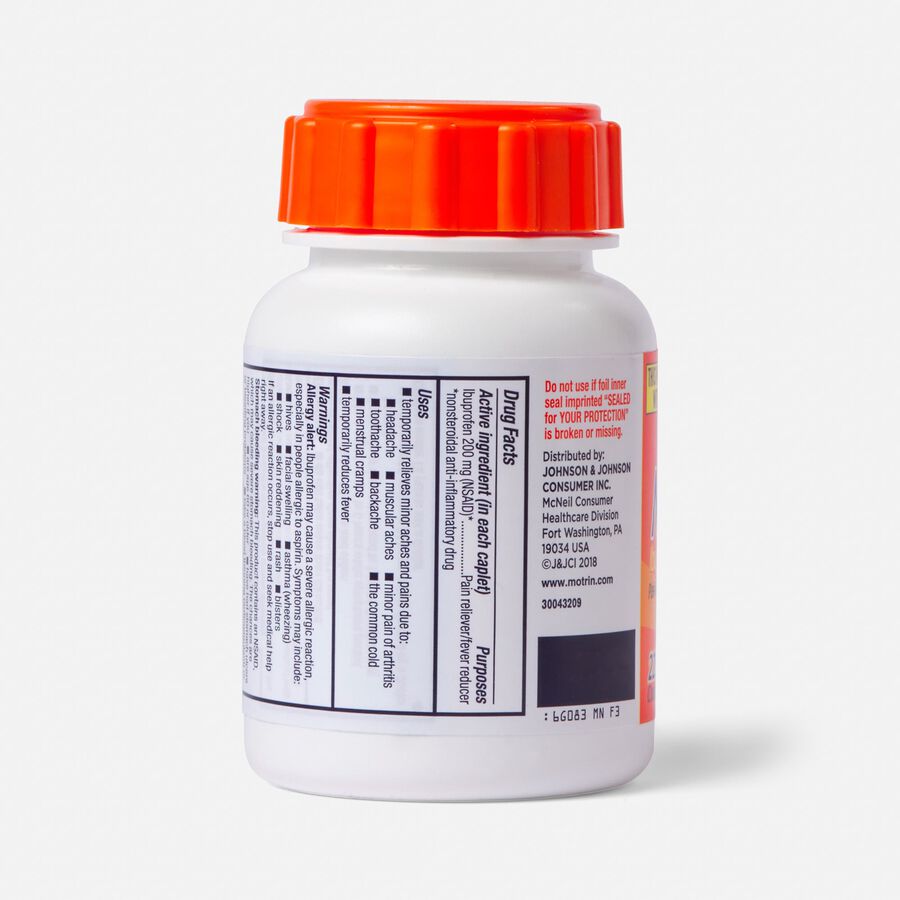 Motrin IB Pain Reliever and Fever Reducer Coated Caplets, 225 ct., , large image number 1