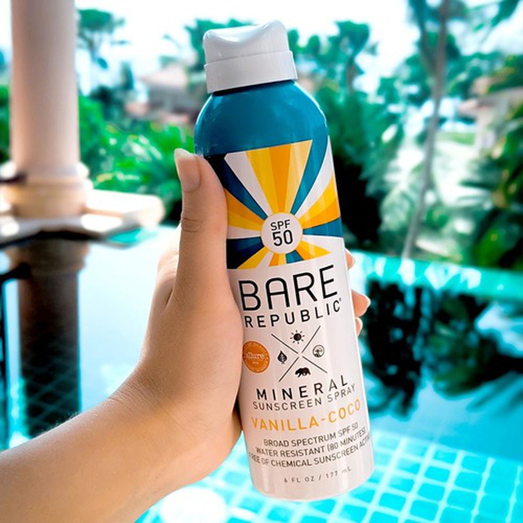 Bare Republic Mineral SPF 50 Sunscreen Spray, Vanilla-Coco, 6 fl oz
