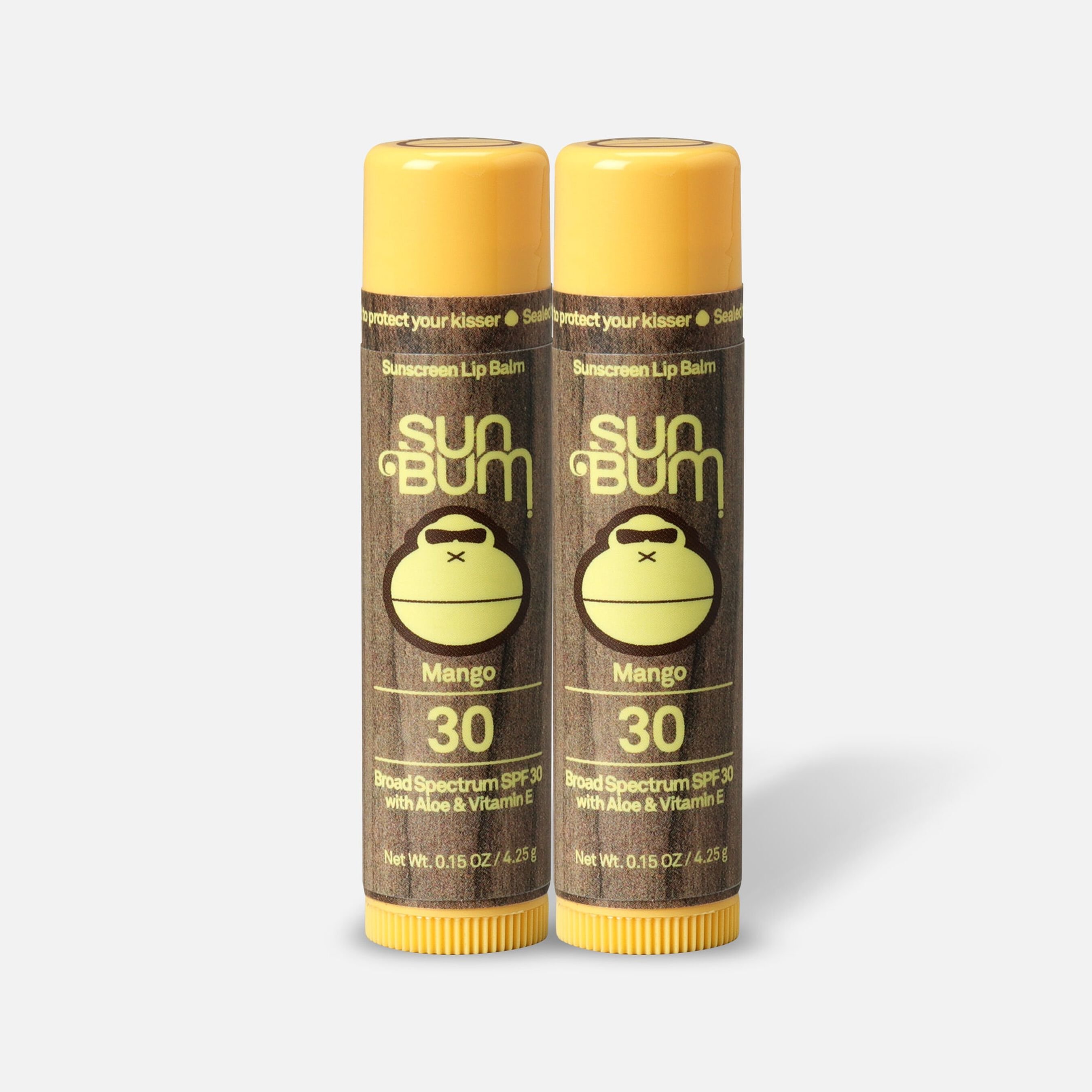 HSA Eligible Sun Bum Lip Balm, SPF 30, Mango, .15 oz. (2Pack) HSA